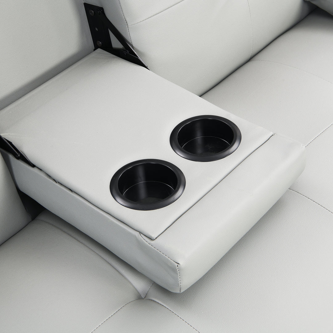 Sofa Bed with Armrest two holders WOOD FRAME