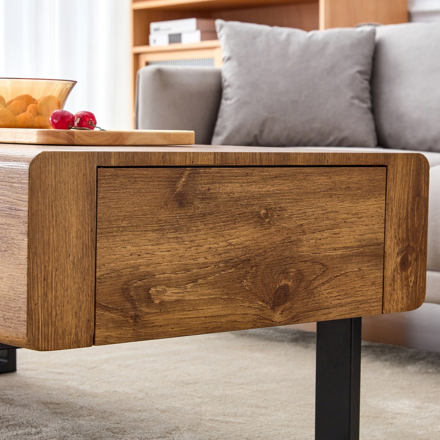 A coffee table made of American vintage MDF material.