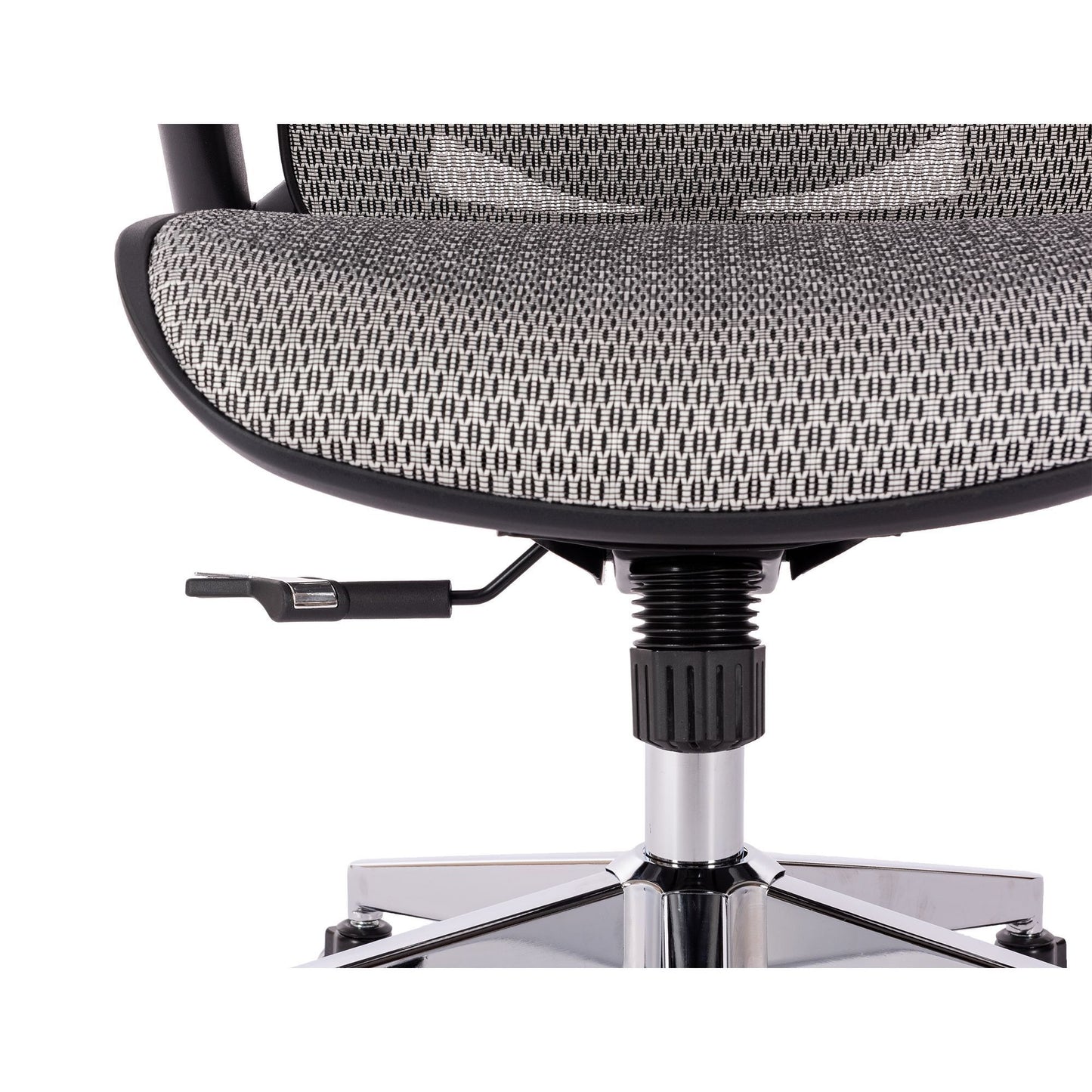 GREY Ergonomic Mesh Office Chair, High Back - Adjustable Headrest with Flip-Up Arms