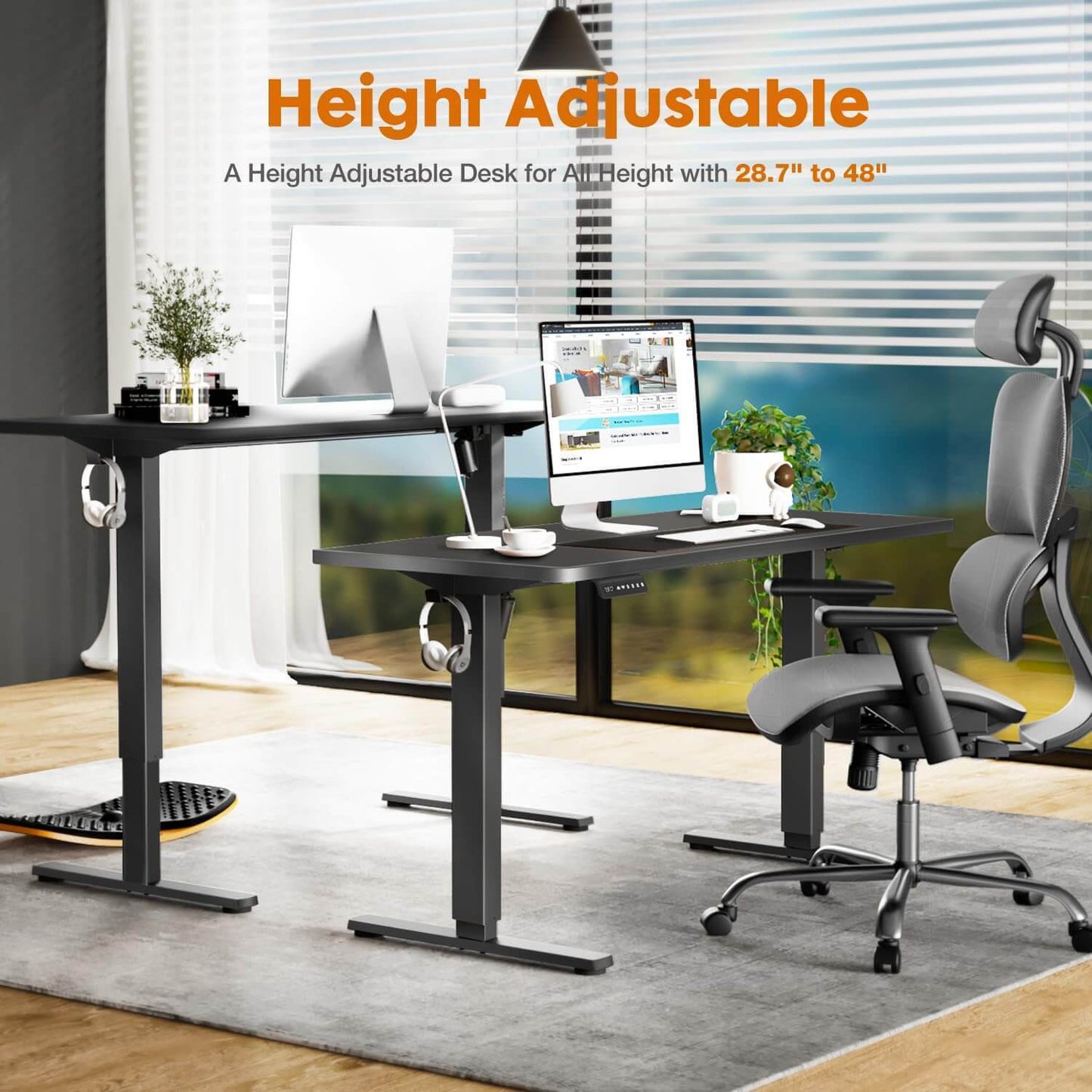 Electric Height Adjustable Standing Desk,40'' x 24"