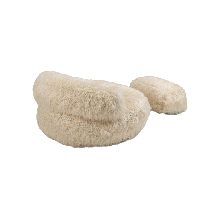 Bean Bag Chair, Floor Sofa with Handle,Accent Sofa Chair with Ottoma