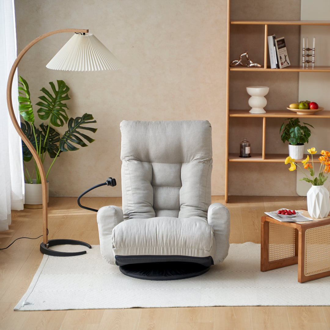 Adjustable head and waist, 360 degree rotatable sofa chair