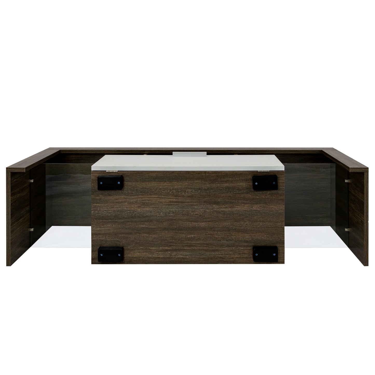 quick assembly brown simple modern TV  stand