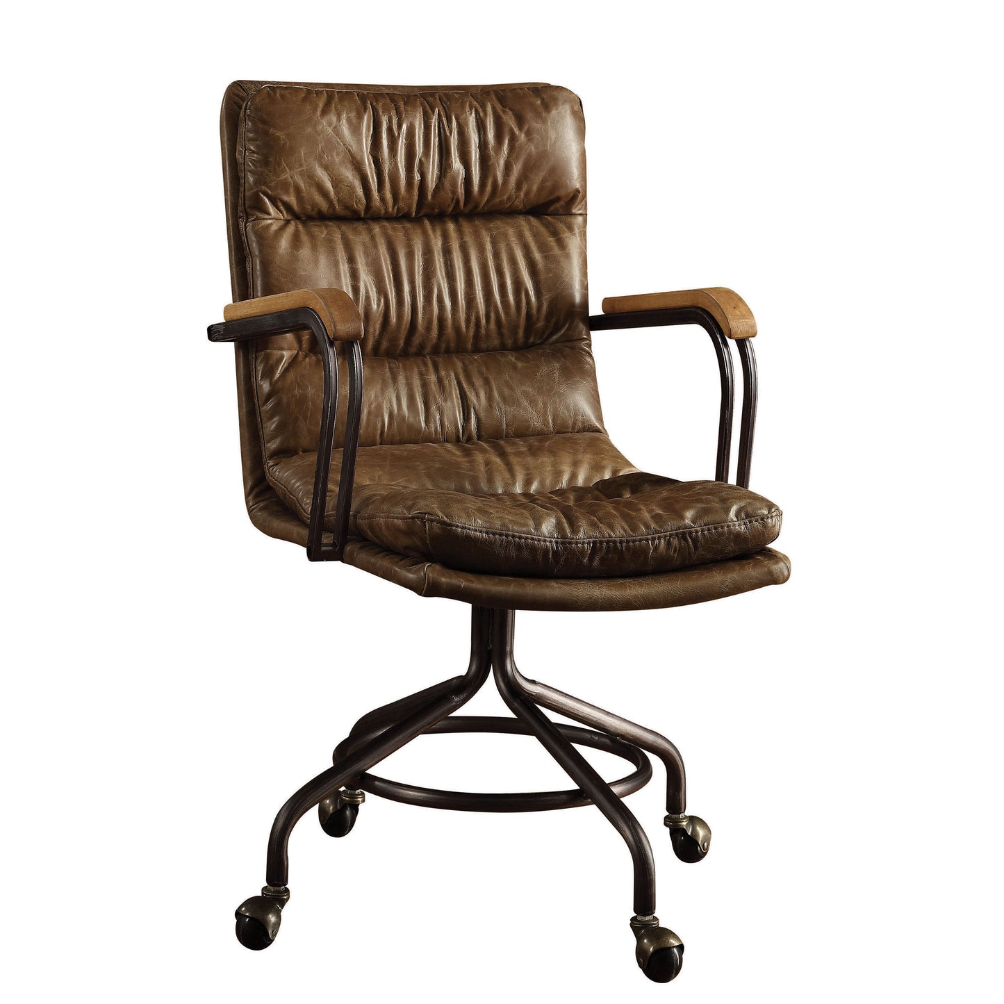 Vintage Whiskey Swivel Office Chair with Casters