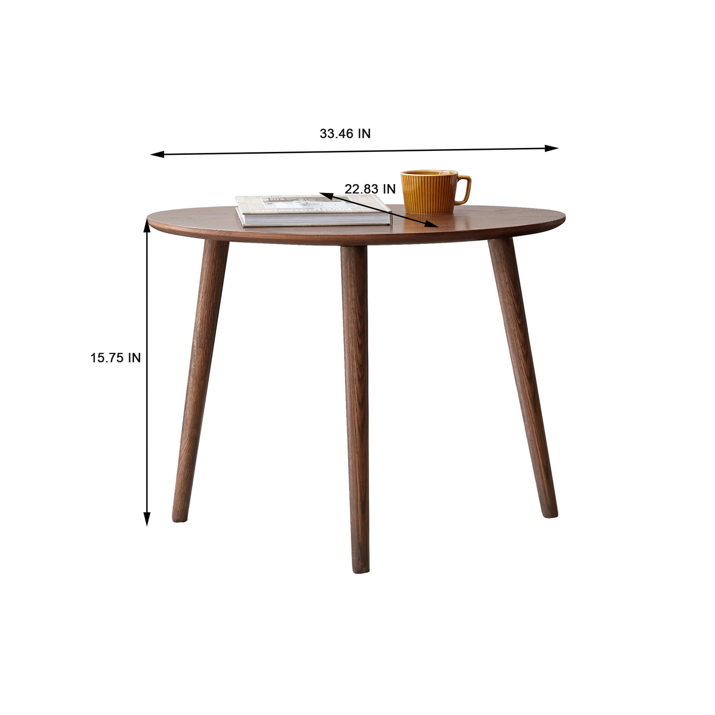 (SINGLE) Center Table Low Table 100% Solid Oak Wood Top Desk Work from Home Easy to Assemble