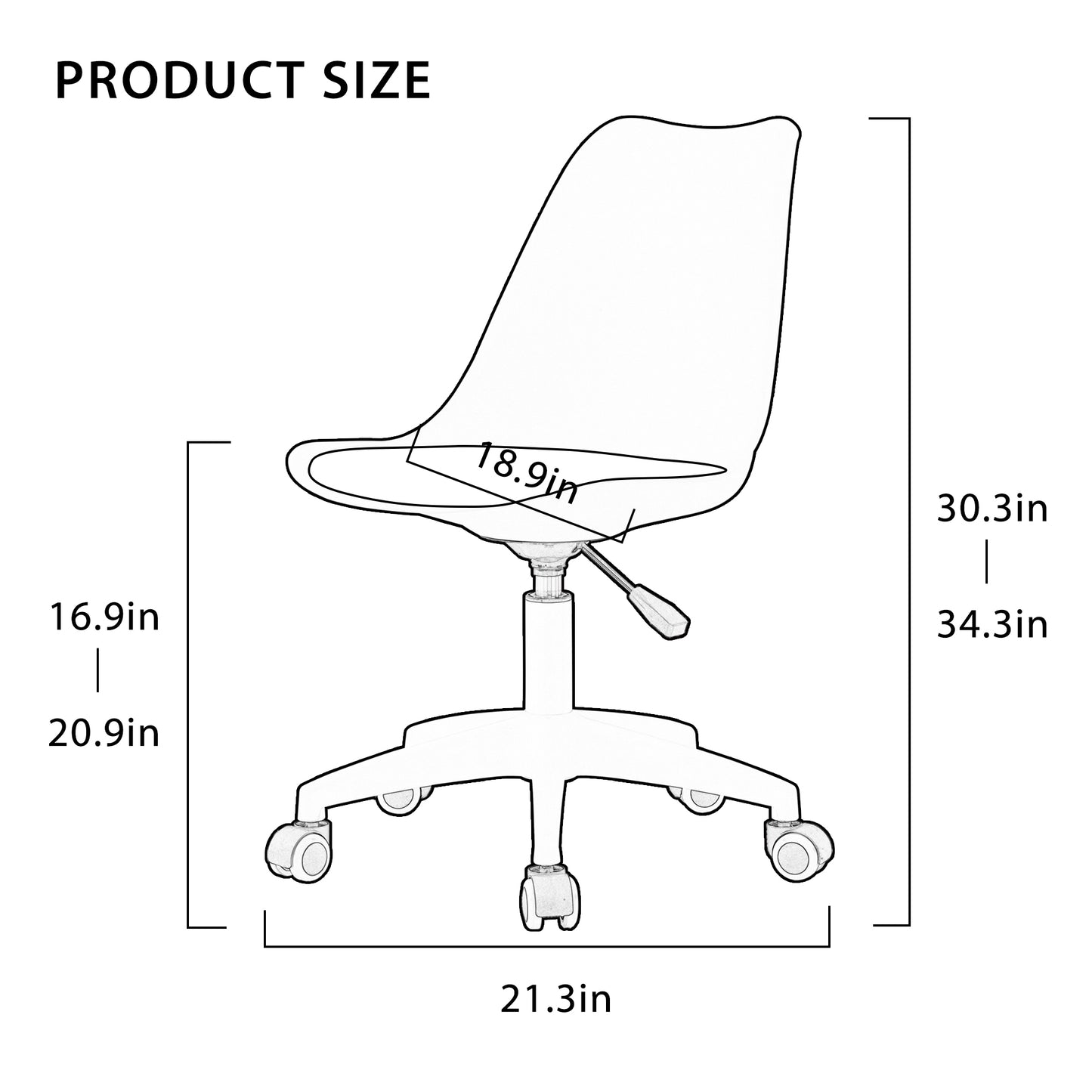 Modern Home Office Desk Chairs, Adjustable 360 °Swivel  Chair Engineering