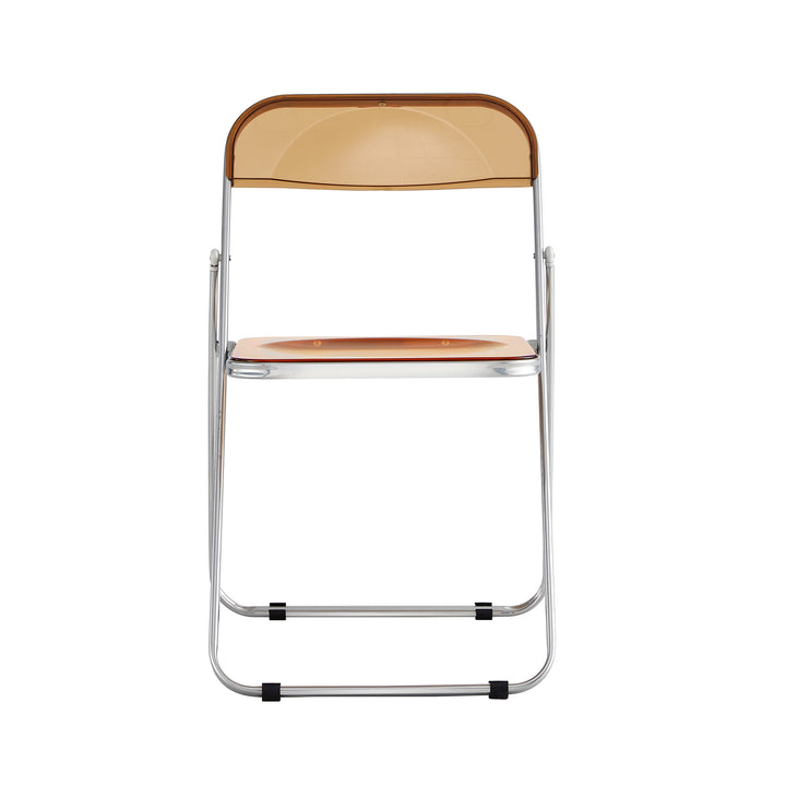 YELLOW Clear Transparent Folding Chair Chair Pc Plastic Living Room Seat