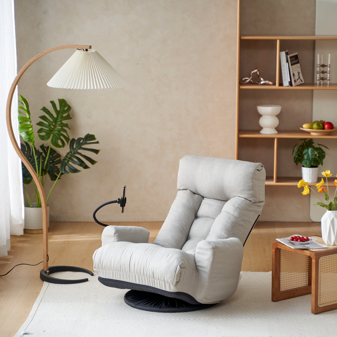 Adjustable head and waist, 360 degree rotatable sofa chair