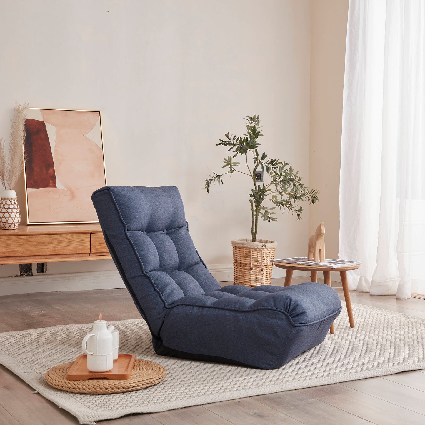 Single sofa reclining chair Japanese chair lazy sofa