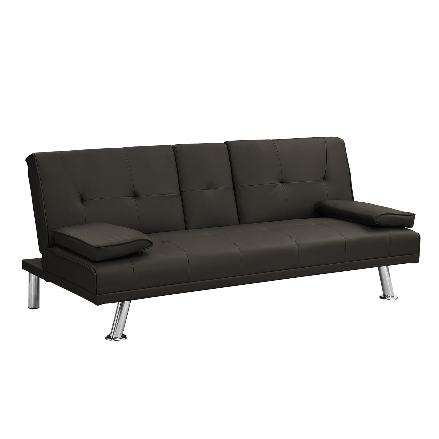 Sofa Bed with Armrest two holders  WOOD FRAME