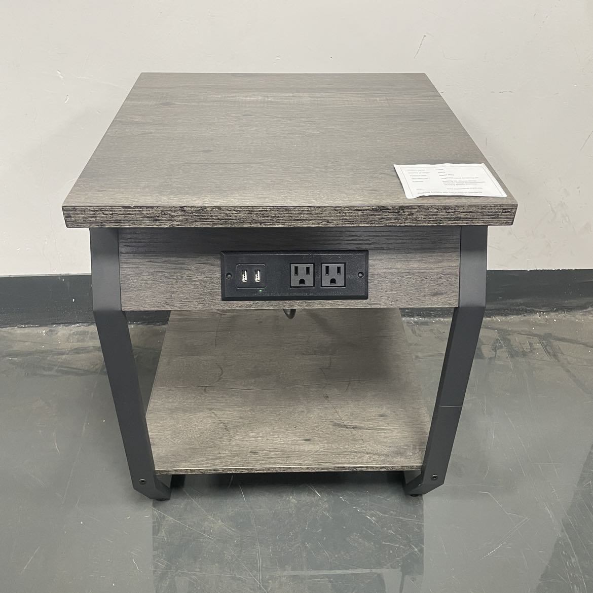 Side Table with Charging Station, Set of 2 End Tables with USB Ports and Sockets