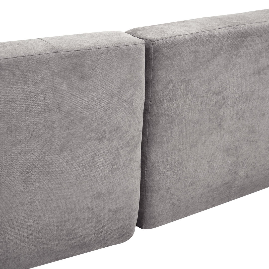 110.2*72.8" Living Room Sofa Set, 2pcs Computer Free Combination, L-Shaped,Light Grey