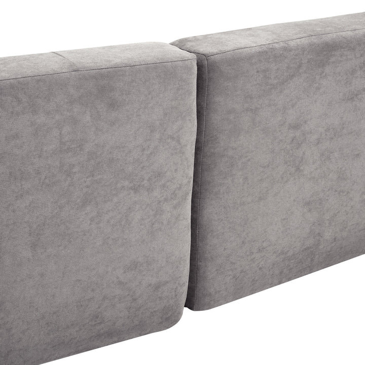 110.2*72.8" Living Room Sofa Set, 2pcs Computer Free Combination, L-Shaped,Light Grey