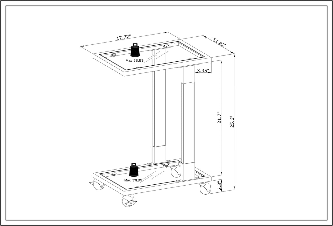 Golden Side Table, Acrylic Sofa Table