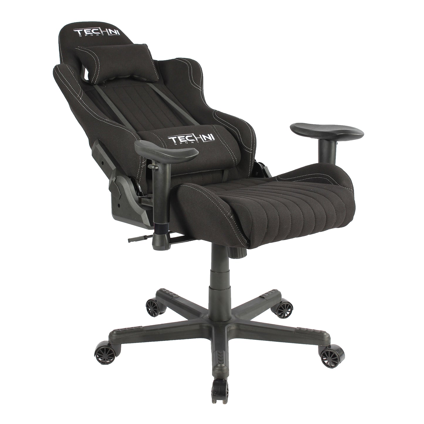 Sport TS-F44 Fabric Ergonomic High Back Racer Style PC Gaming Chair, Black