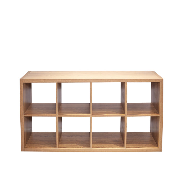 Smart Cube 8-Cube Organizer Storage with Opened Back Shelves,Walnut Color