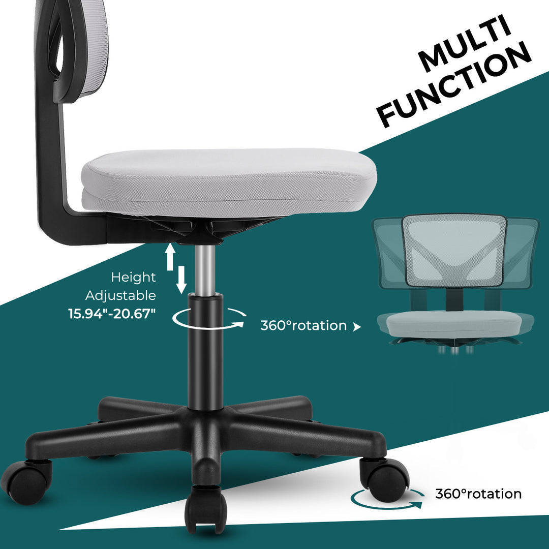 Desk Chair Small Home Office Chair with Lumbar Support