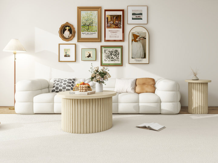 Coffee Table Set of 2 ,Round Coffee Table,Modern Side Tables