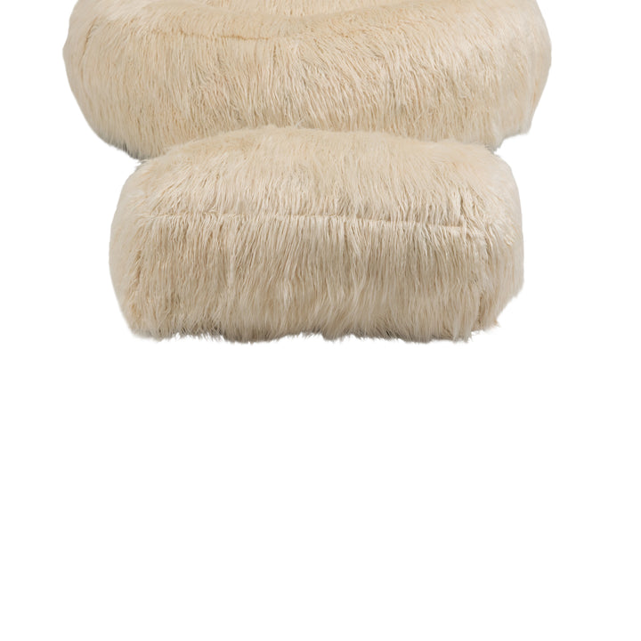 Bean Bag Chair, Floor Sofa with Handle,Accent Sofa Chair with Ottoma