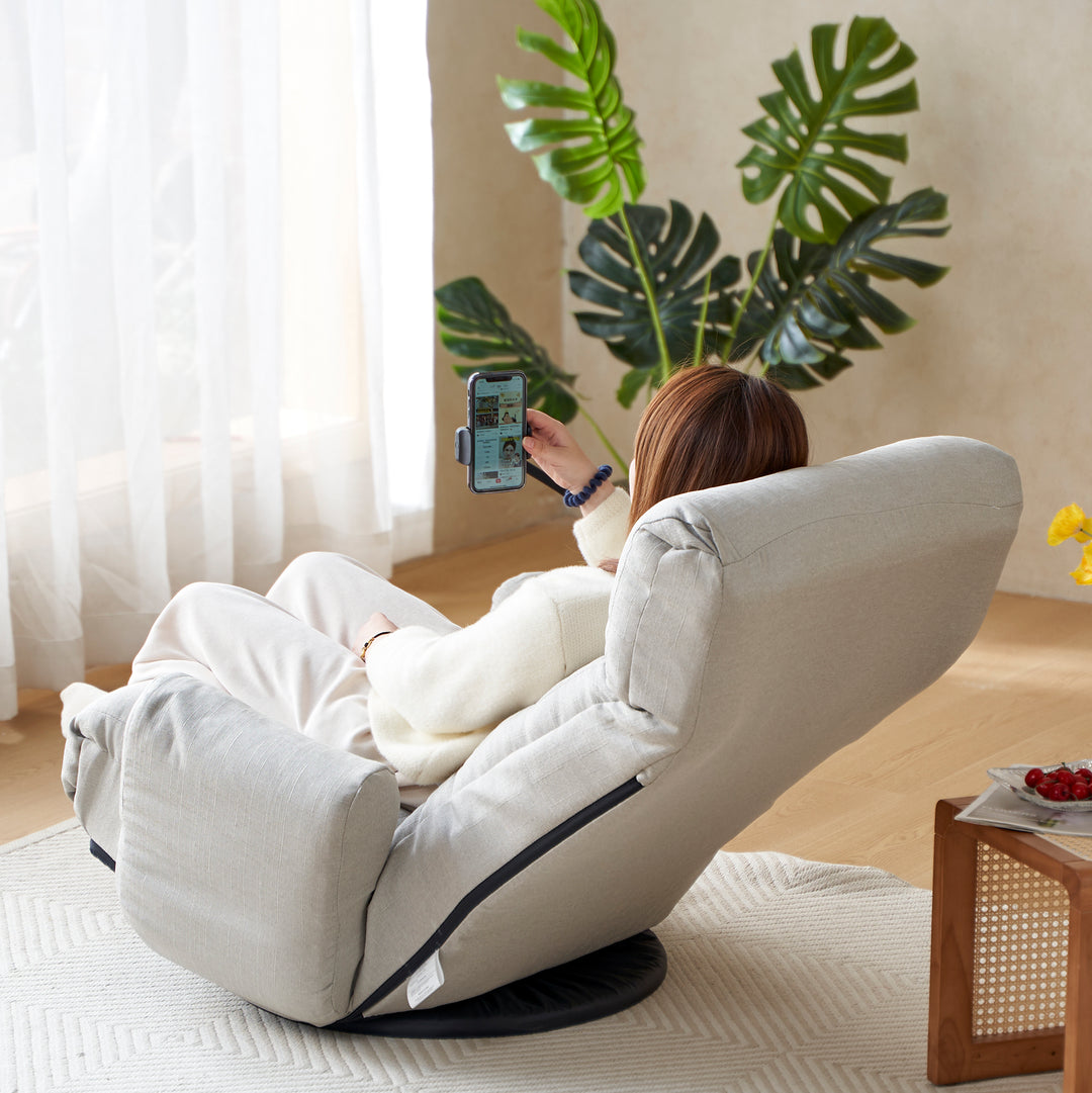 Adjustable head and waist, 360 degree rotatable sofa chair