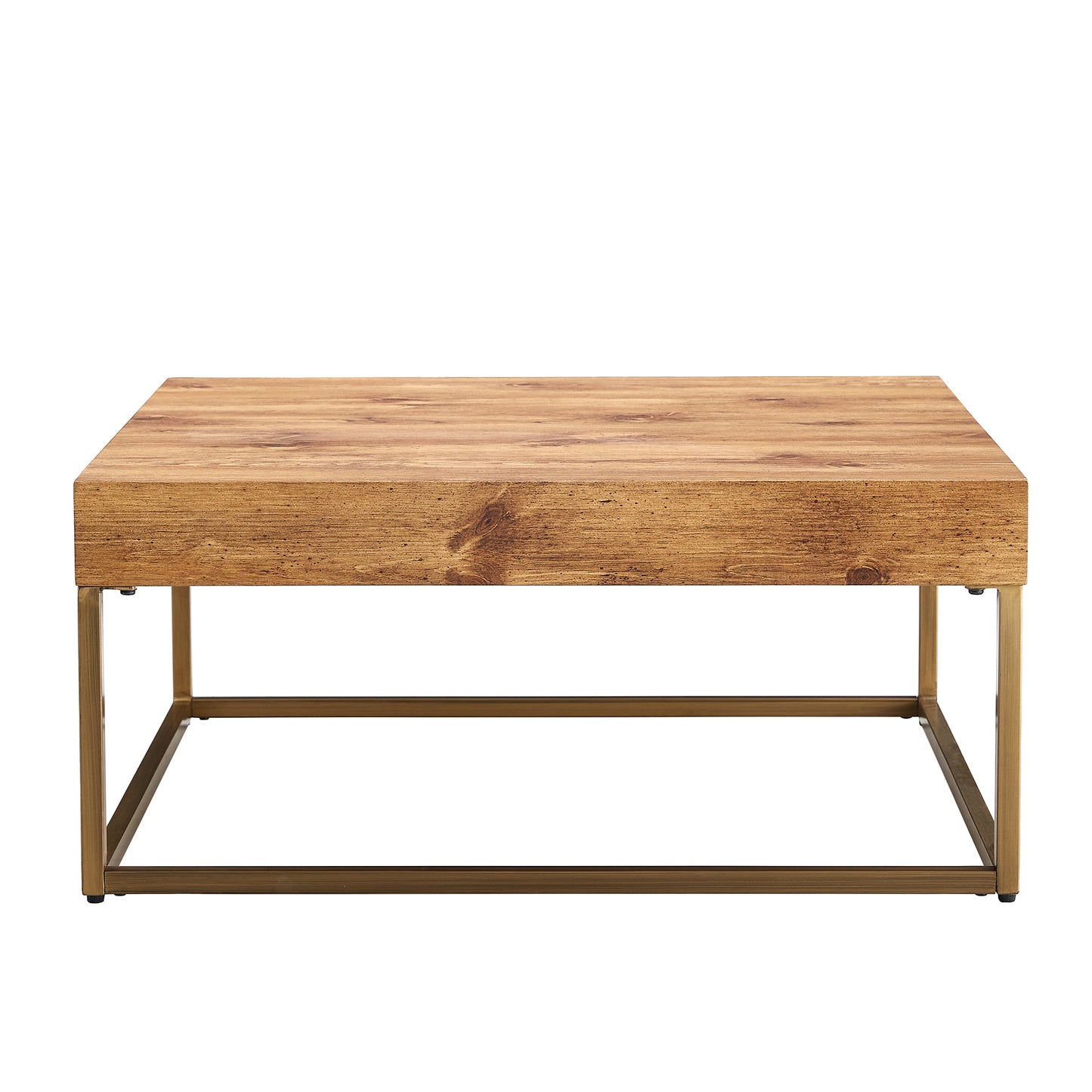 Modern rectangular coffee table, dining table. MDF desktop with metal legs.