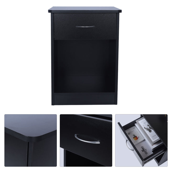 2 pcs of lack nightstand with Drawers(Black)