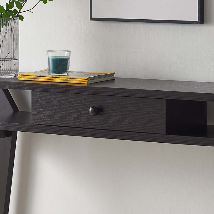 Home Hallway Console Table, Accent Table with Drawer- Red Cocoa