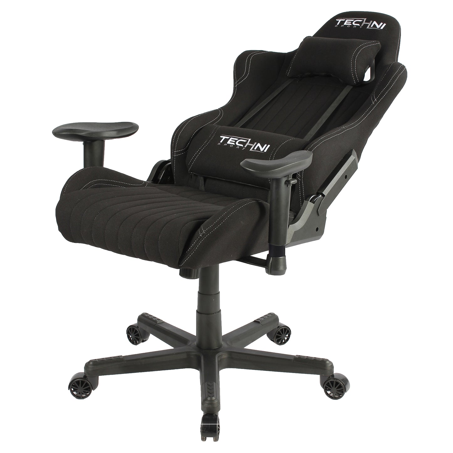 Sport TS-F44 Fabric Ergonomic High Back Racer Style PC Gaming Chair, Black