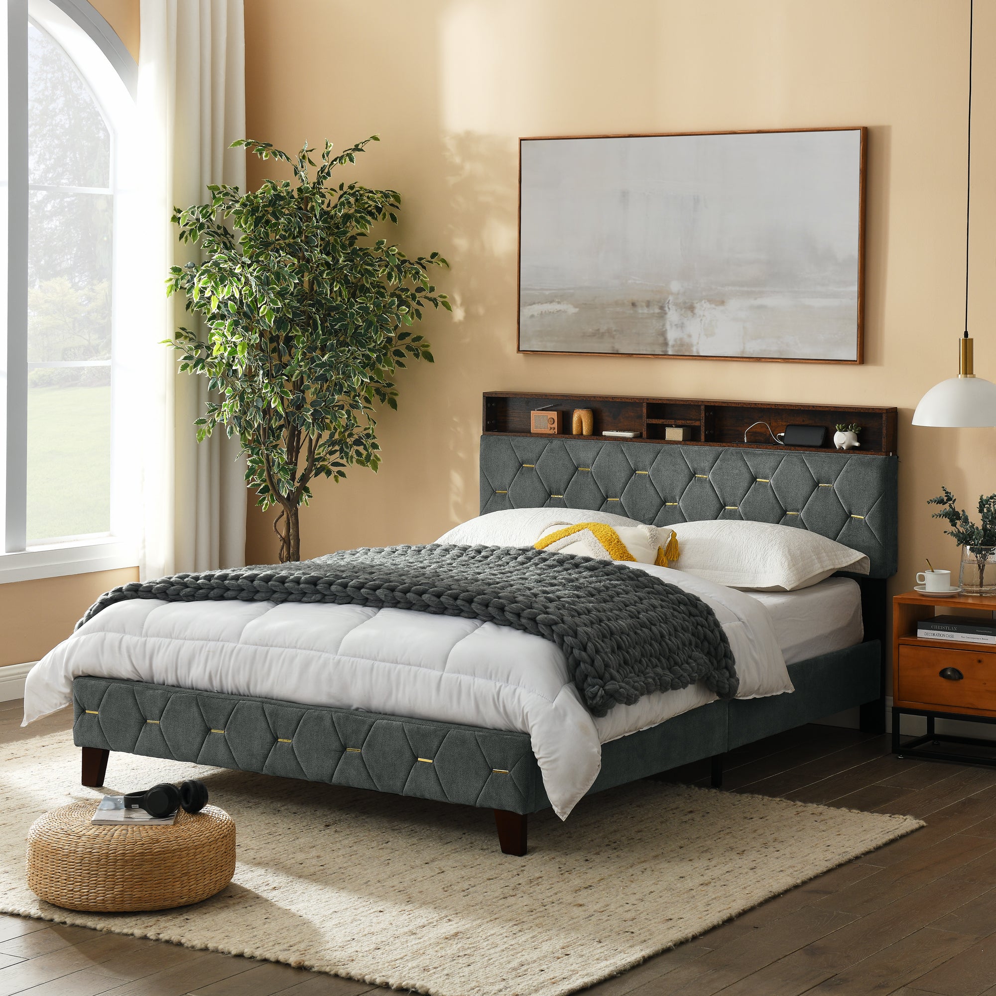 ファッション特集 Shelf Frame, Bed Size Queen Upholstered Platform Headboard, ネックレス・ペンダント