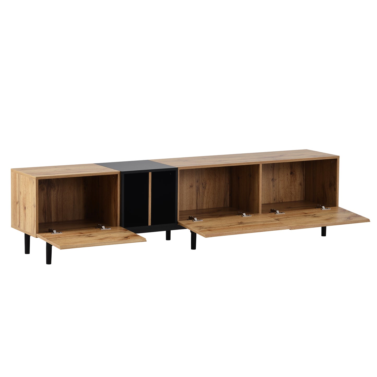 TV Stand for 80'' TV with 3 Doors, Media Console Table