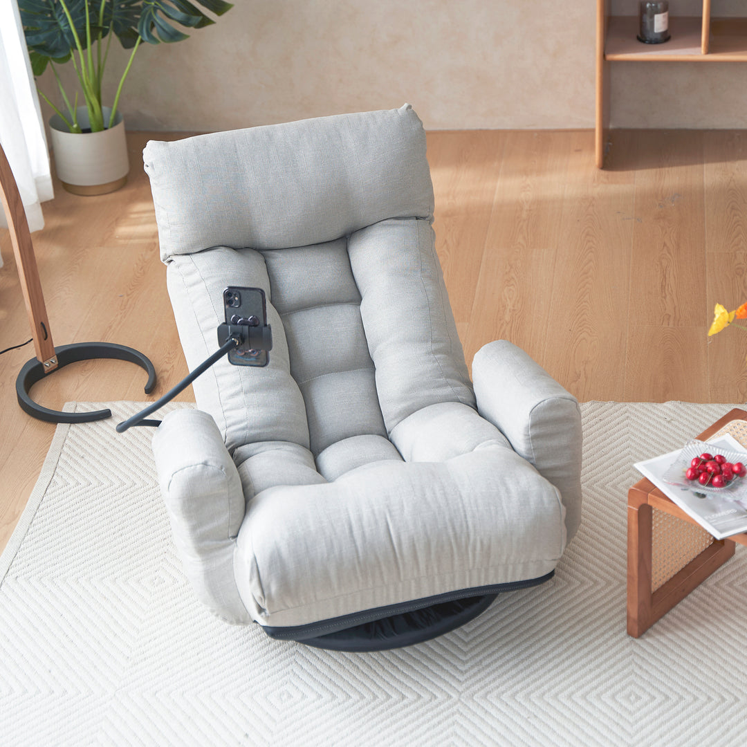 Adjustable head and waist, 360 degree rotatable sofa chair