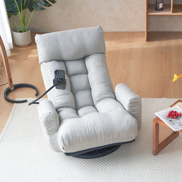 Adjustable head and waist, 360 degree rotatable sofa chair