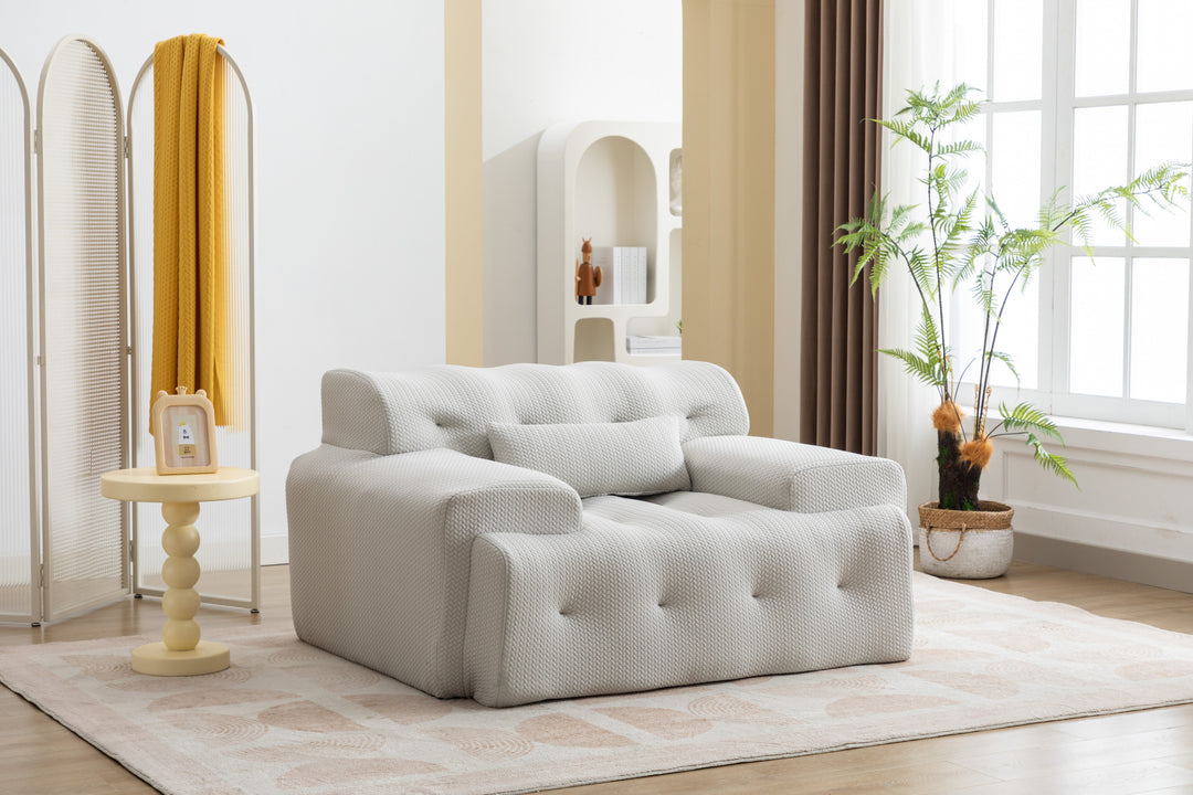 Large Size 1 Seater Sofa, Pure Foam Comfy Sofa Couch