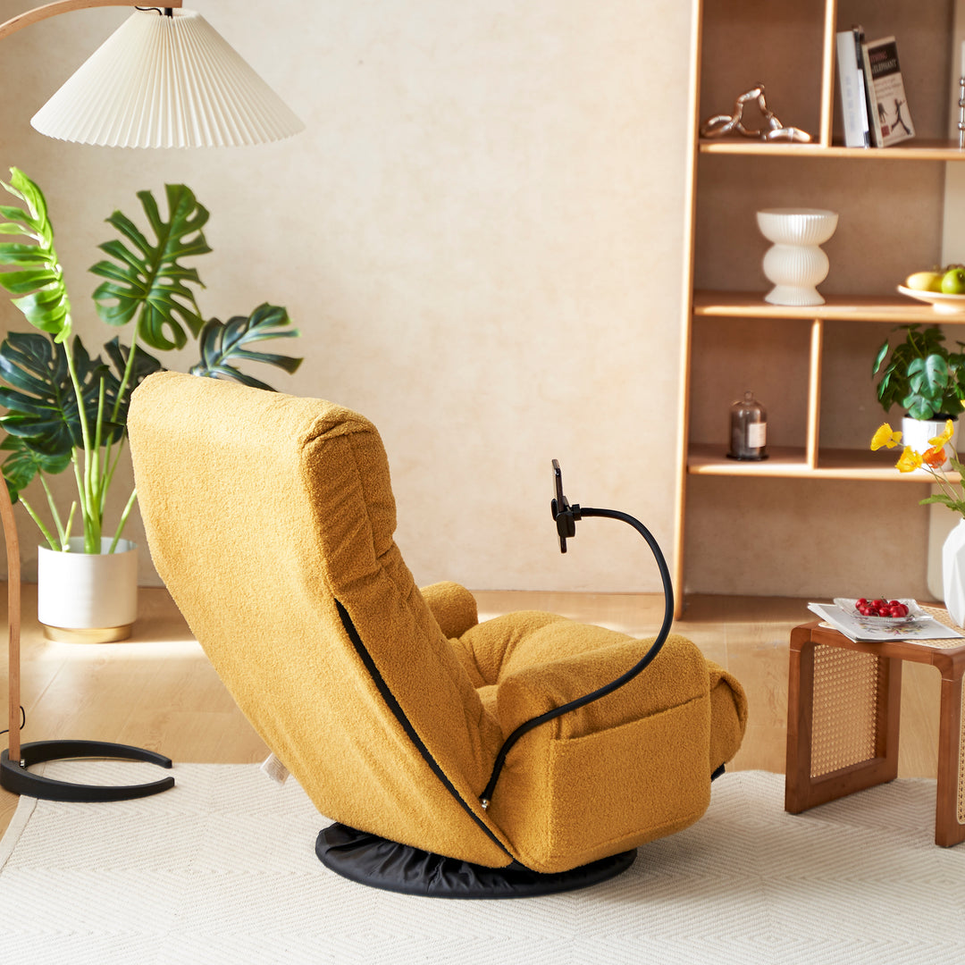 Adjustable head and waist, 360 degree rotatable sofa chair