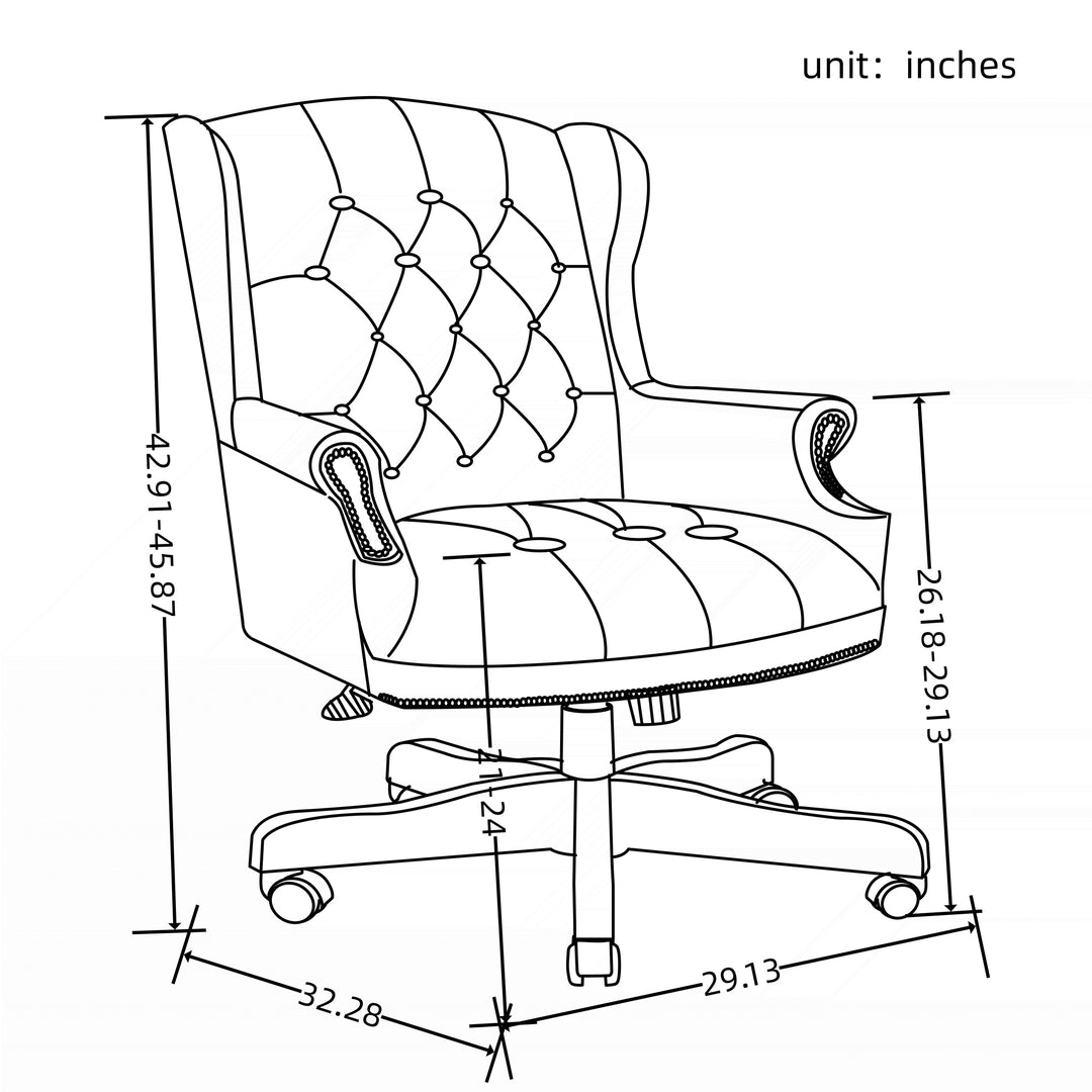 Executive Office Chair - High Back Reclining Comfortable Desk Chair - 1 Pack Black