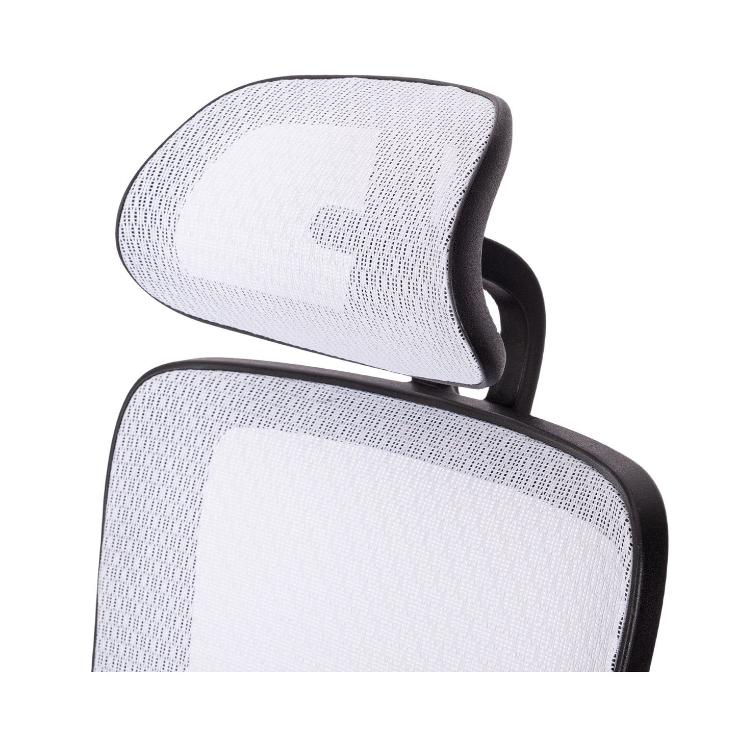 WHITE Ergonomic Mesh Office Chair, High Back - Adjustable Headrest with Flip-Up Arms