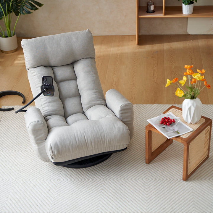 Adjustable head and waist, 360 degree rotatable sofa chair