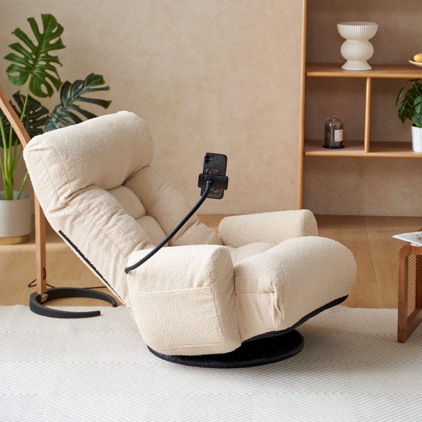 Adjustable head and waist, 360 degree rotatable sofa chair