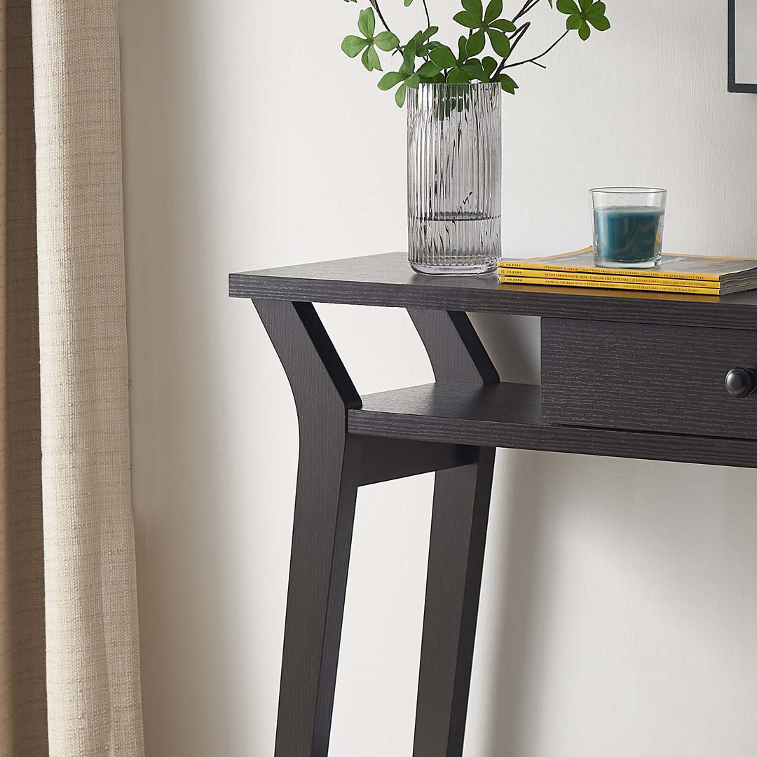 Home Hallway Console Table, Accent Table with Drawer- Red Cocoa