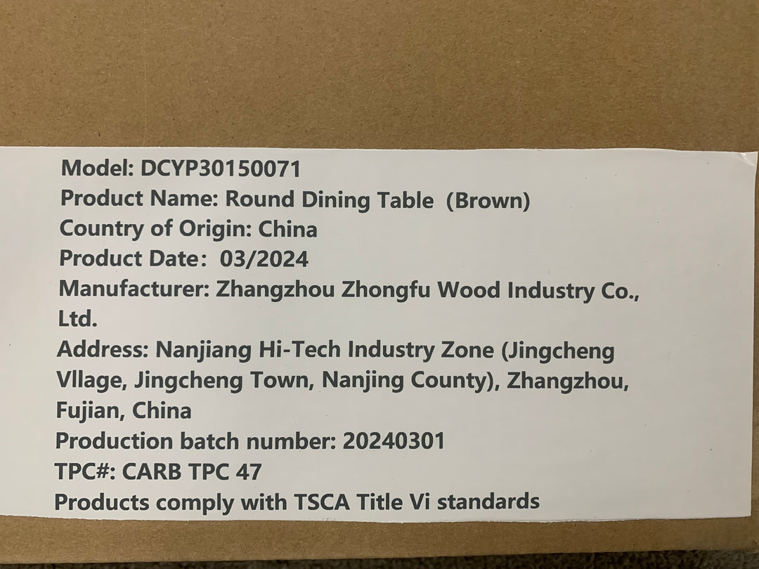 31.5 Inch Round Dining Table (only table)