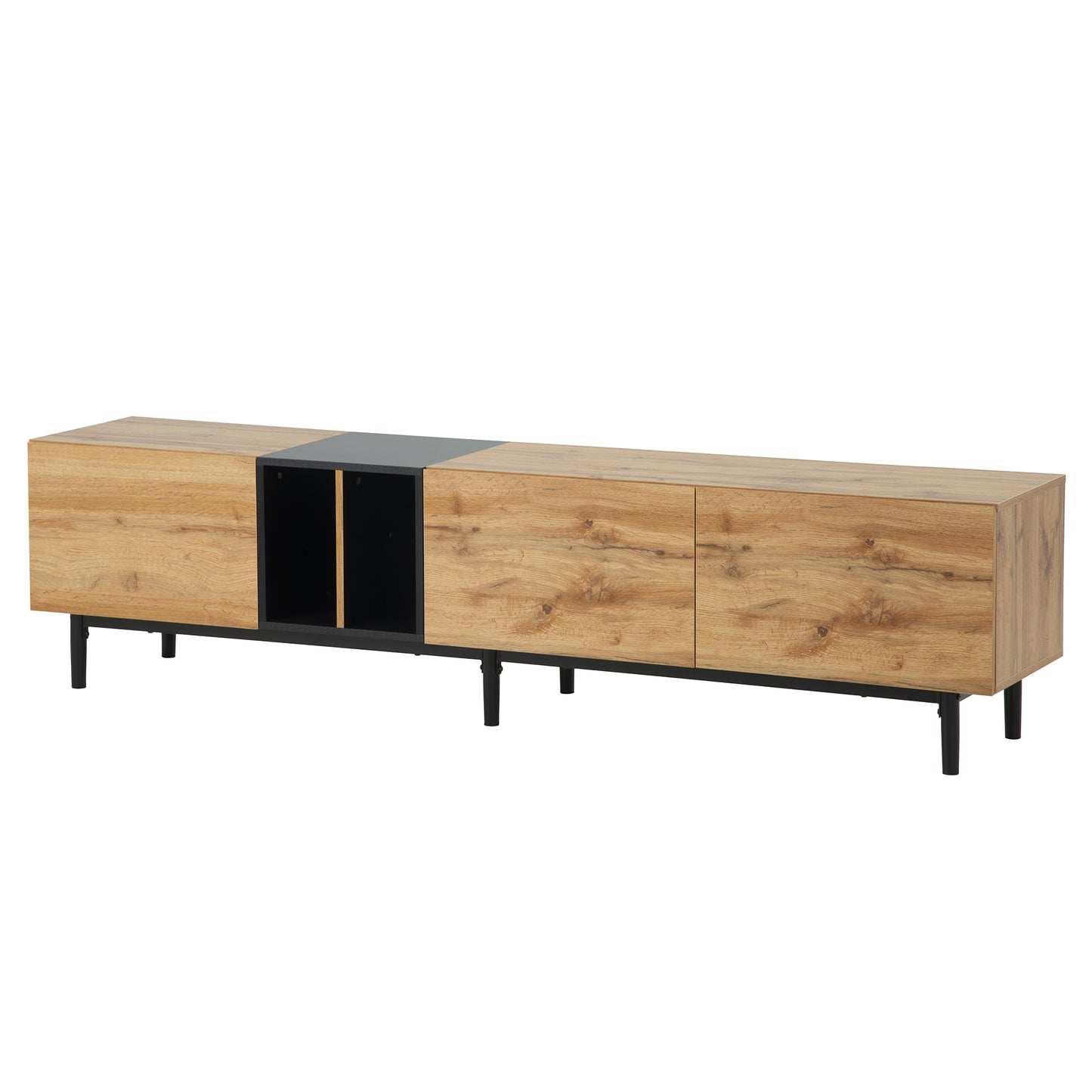 TV Stand for 80'' TV with 3 Doors, Media Console Table