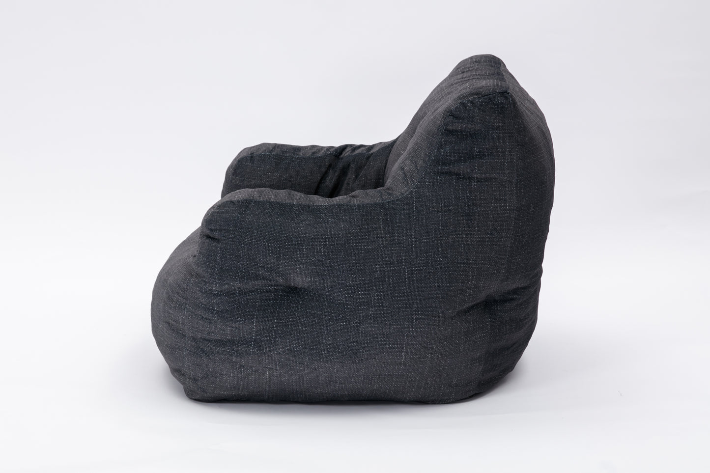 Soft Velvet Fabric Bean Bag Chair Filled With Memory Sponge,Dark Gray