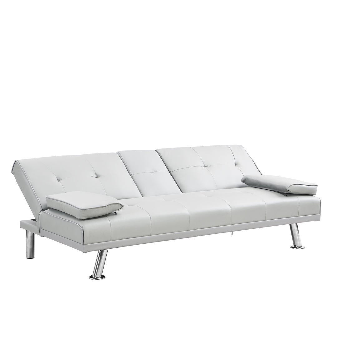 Sofa Bed with Armrest two holders WOOD FRAME