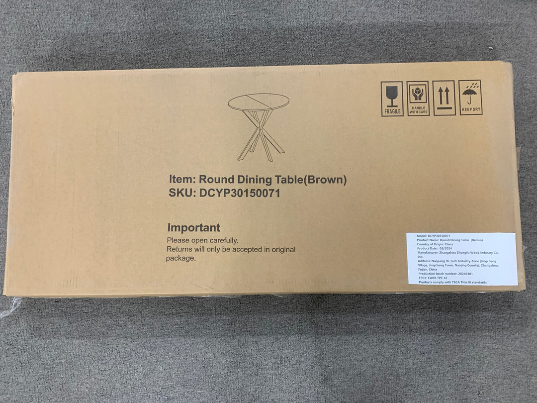 31.5 Inch Round Dining Table (only table)
