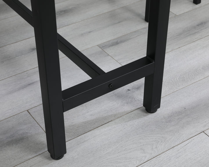Black Table Top Bar Table with 2 Bar Chairs, Kitchen Counter with Bar Chairs,Breakfast Bar Table Sets, for Home,Kitchen, Office