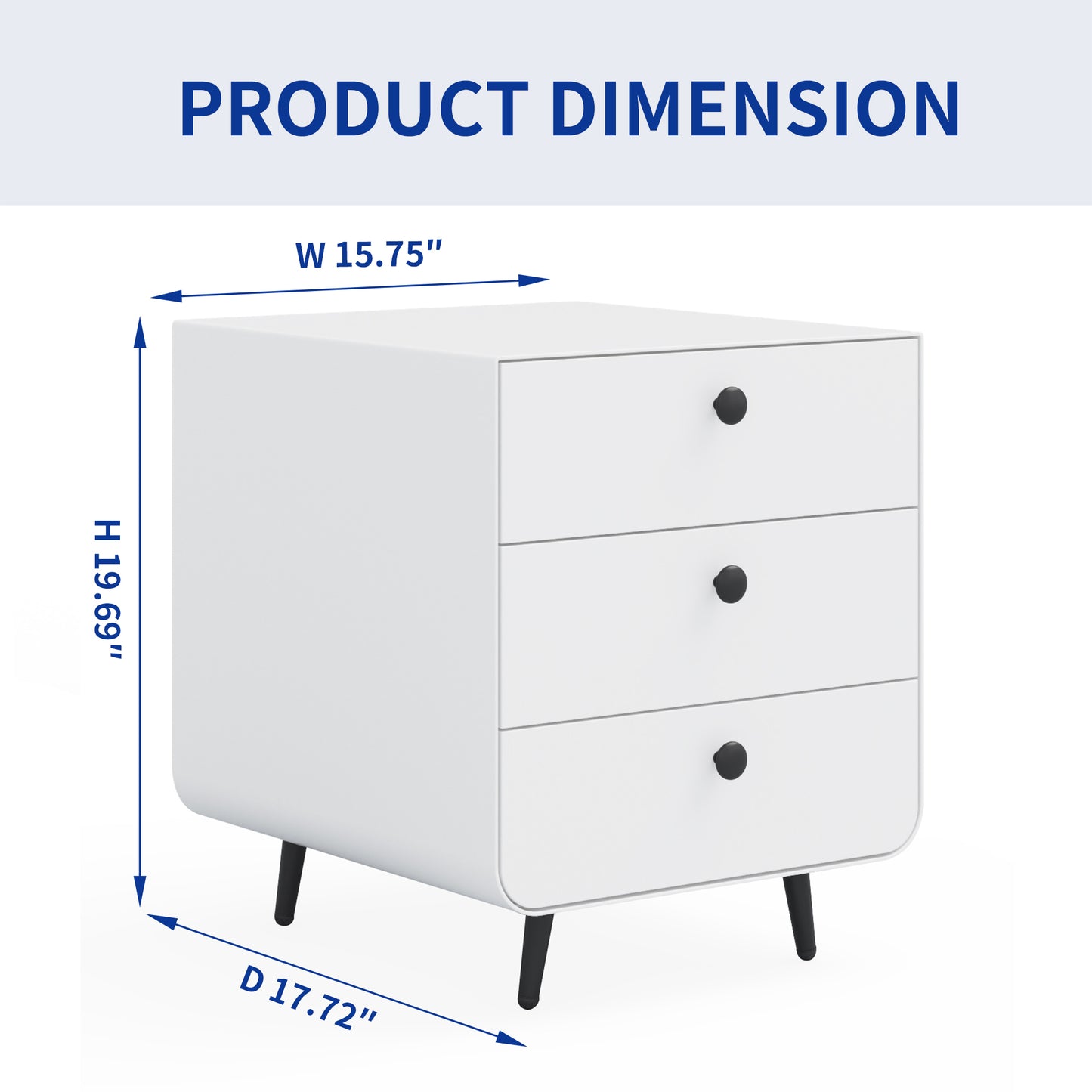 Night Stand Storage Cabinet for Living Room Bedroom