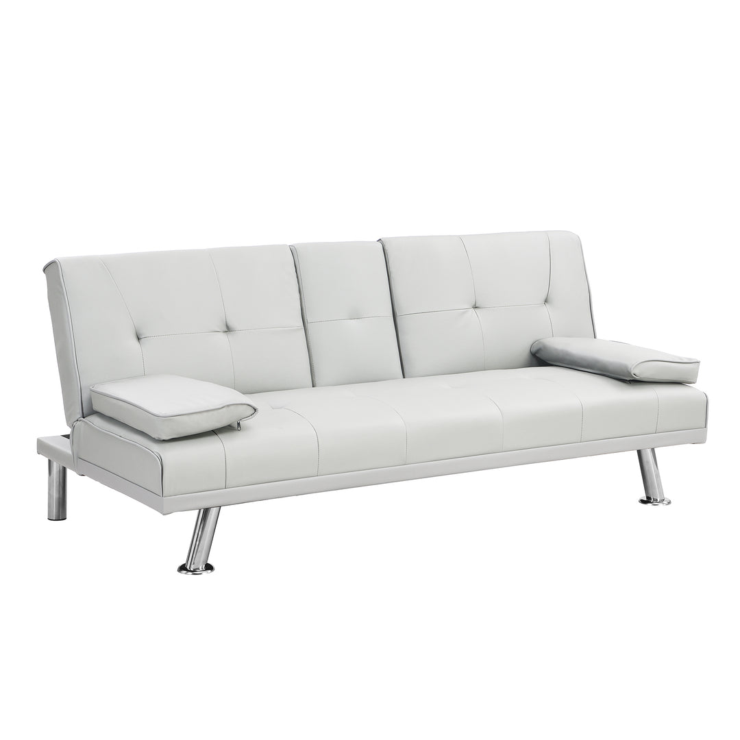 Sofa Bed with Armrest two holders WOOD FRAME
