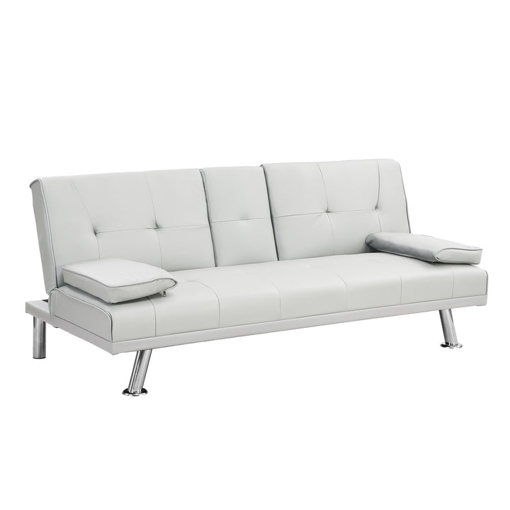 Sofa Bed with Armrest two holders WOOD FRAME