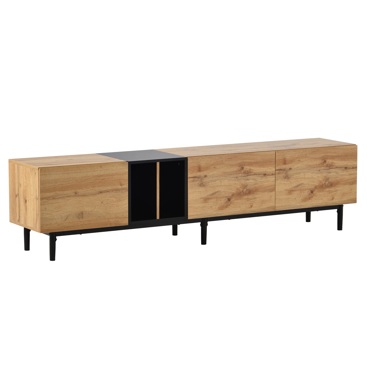 TV Stand for 80'' TV with 3 Doors, Media Console Table