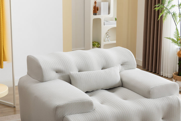 Large Size 1 Seater Sofa, Pure Foam Comfy Sofa Couch